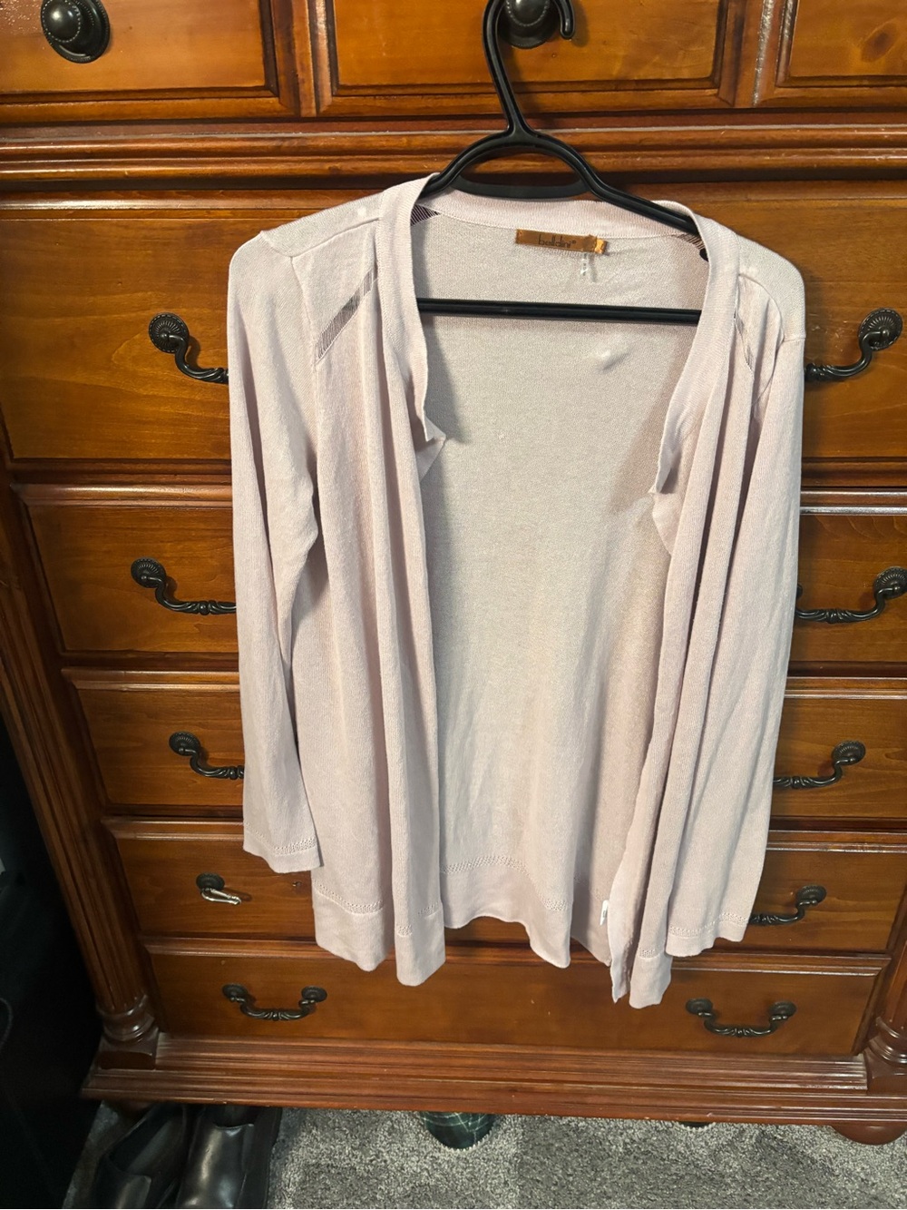 Belldini lilac Open-Front Women's Cardigan with shoulder detail